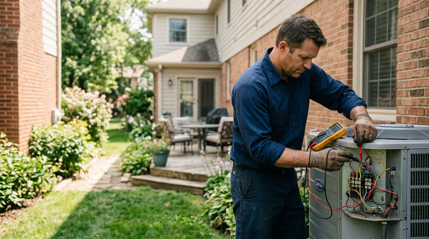 HVAC technician working near Oakland, NE
